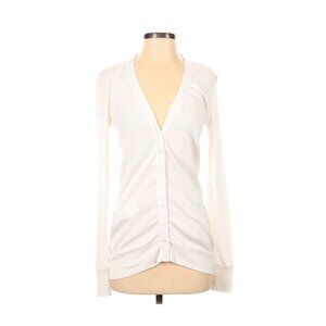 VGUC J.Crew Women's Size S Cardigan Off White Knit Long Sleeve Preppy V-neck Tee